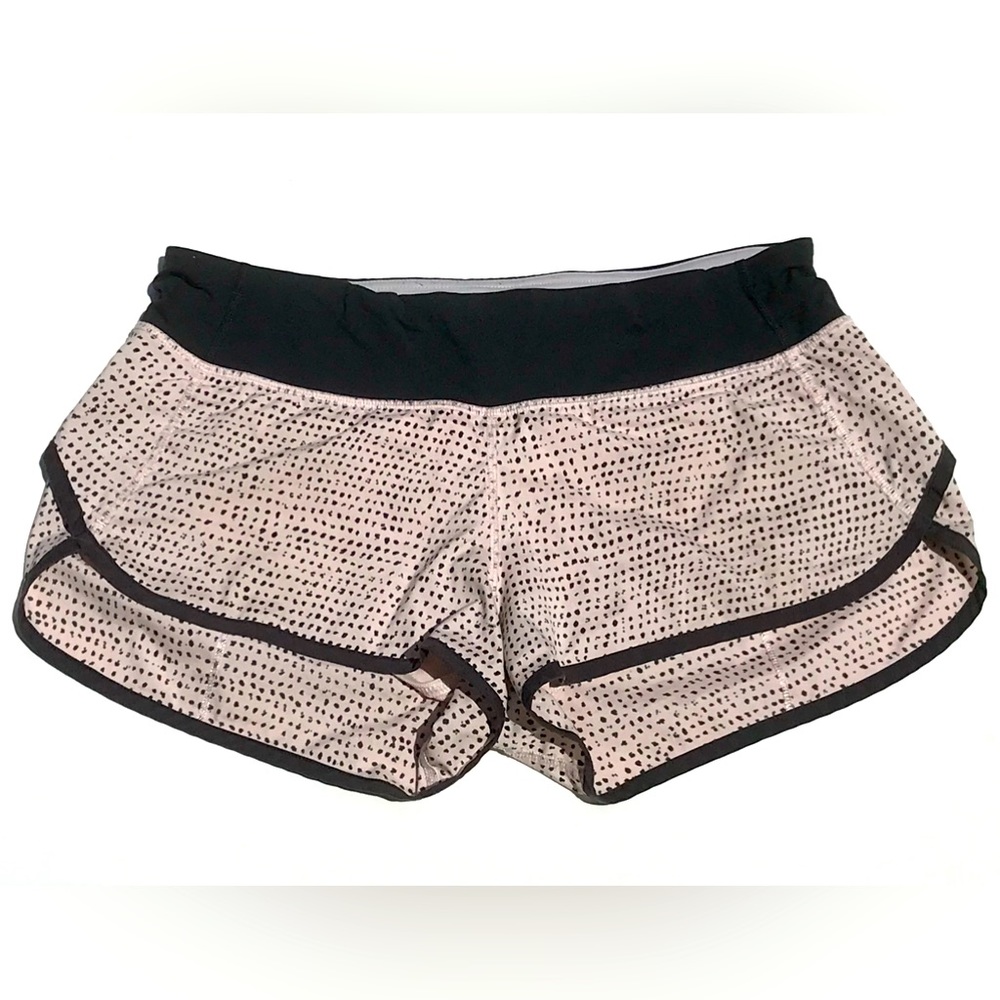 Lululemon speed up shorts pink dots